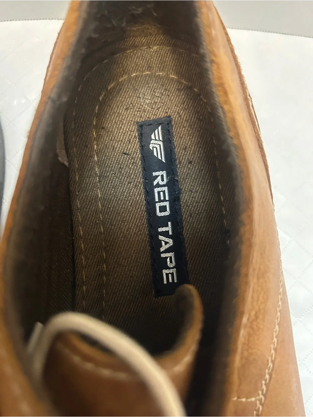 Red Tape Men's Brown Leather Oxford Dress Shoes Lace-Up Size 11